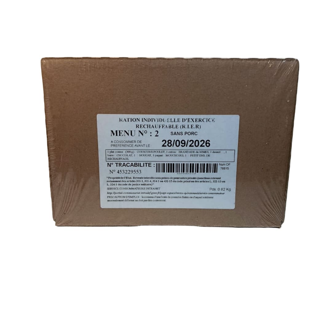 Ración Militar Francesa R.I.E.R 12h