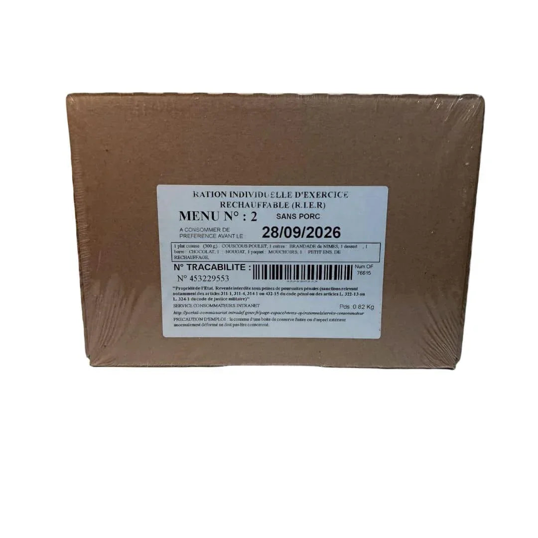 Ración Militar Francesa R.I.E.R 12h - RACIONES DE COMBATE MRE
