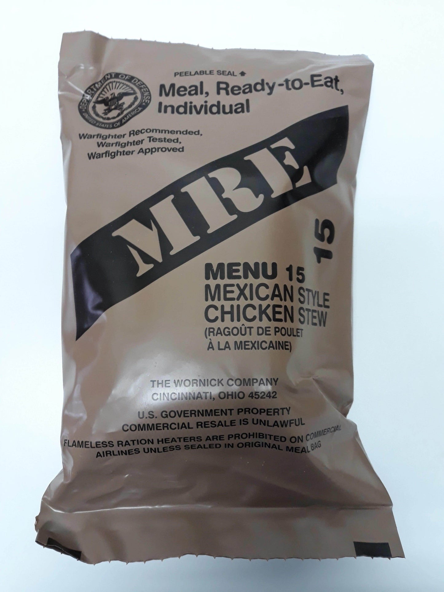 MRE USA Comida Militar Estados Unidos - RACIONES DE COMBATE MRE
