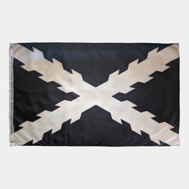 Bandera De La Cruz De Borgoña En Color Negro - RACIONES DE COMBATE MRE