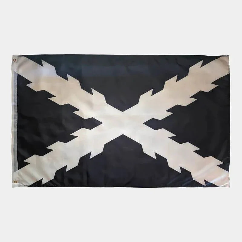 Bandera De La Cruz De Borgoña En Color Negro - RACIONES DE COMBATE MRE