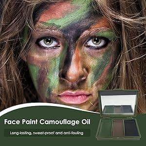 Kit de Pintura Facial de Camuflaje de 3 Colores - RACIONES DE COMBATE MRE