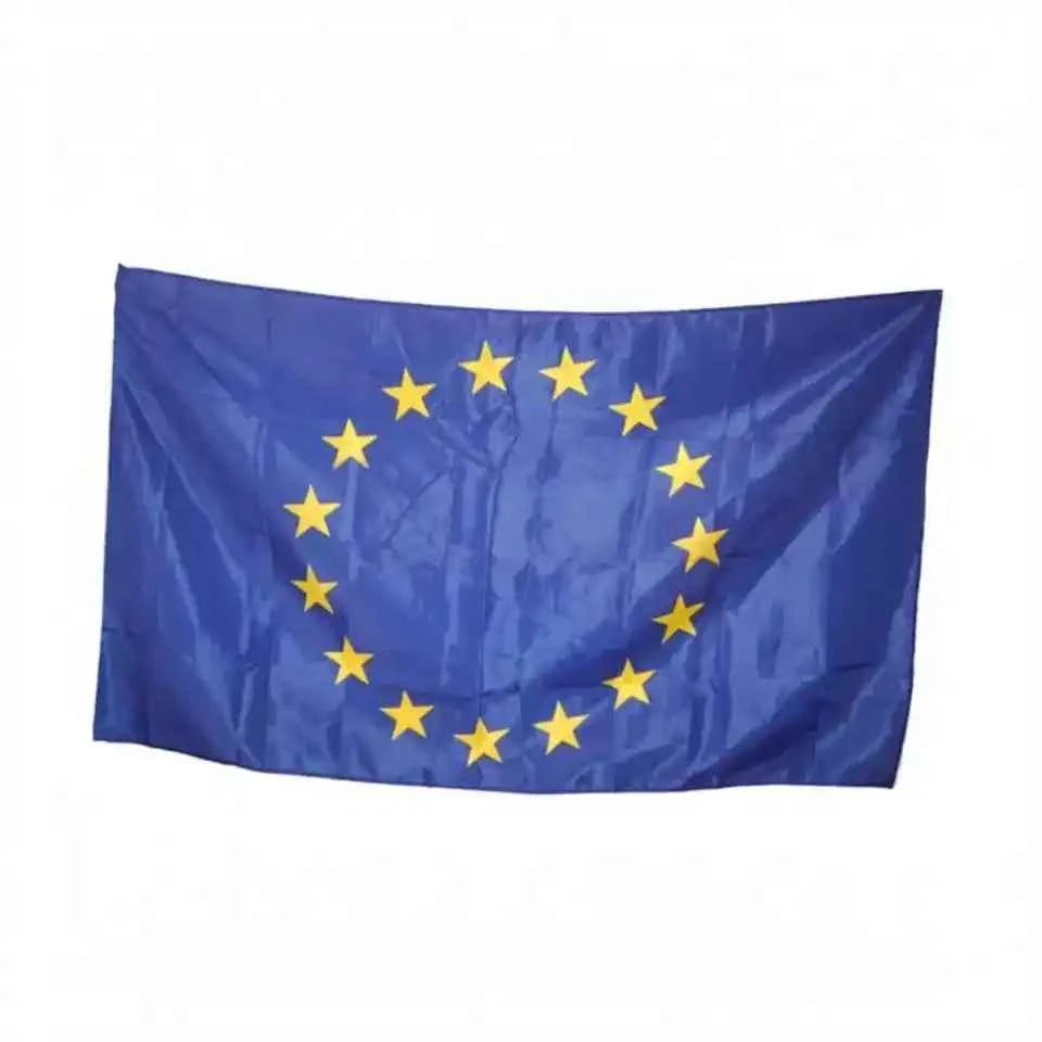 Bandera C.E.E azul con estrellas amarillas