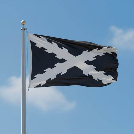 Bandera De La Cruz De Borgoña En Color Negro - RACIONES DE COMBATE MRE