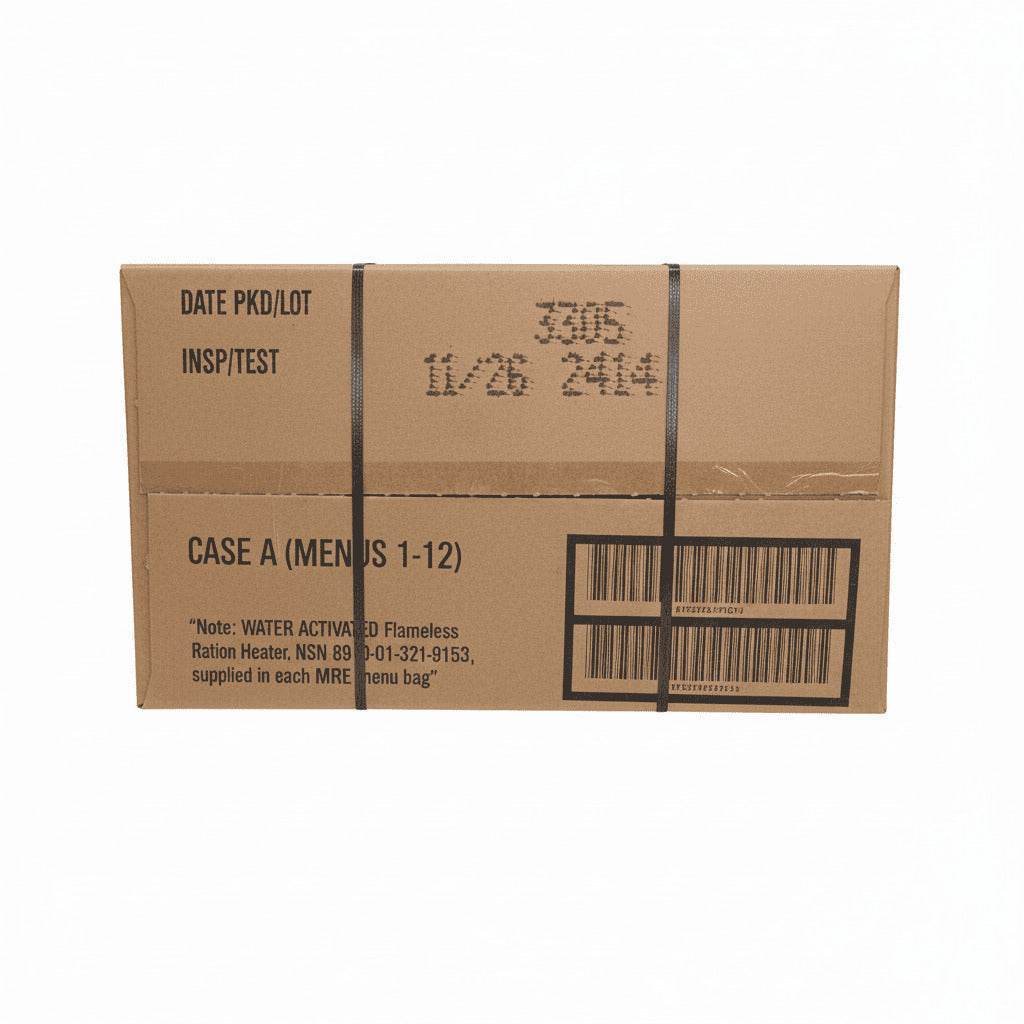 Cajas MRE Tipo A y B de EE. UU - RACIONES DE COMBATE MRE