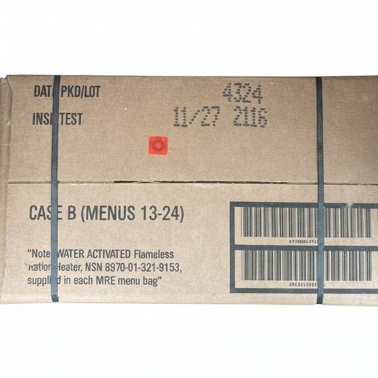 Cajas MRE Tipo A y B de EE. UU - RACIONES DE COMBATE MRE