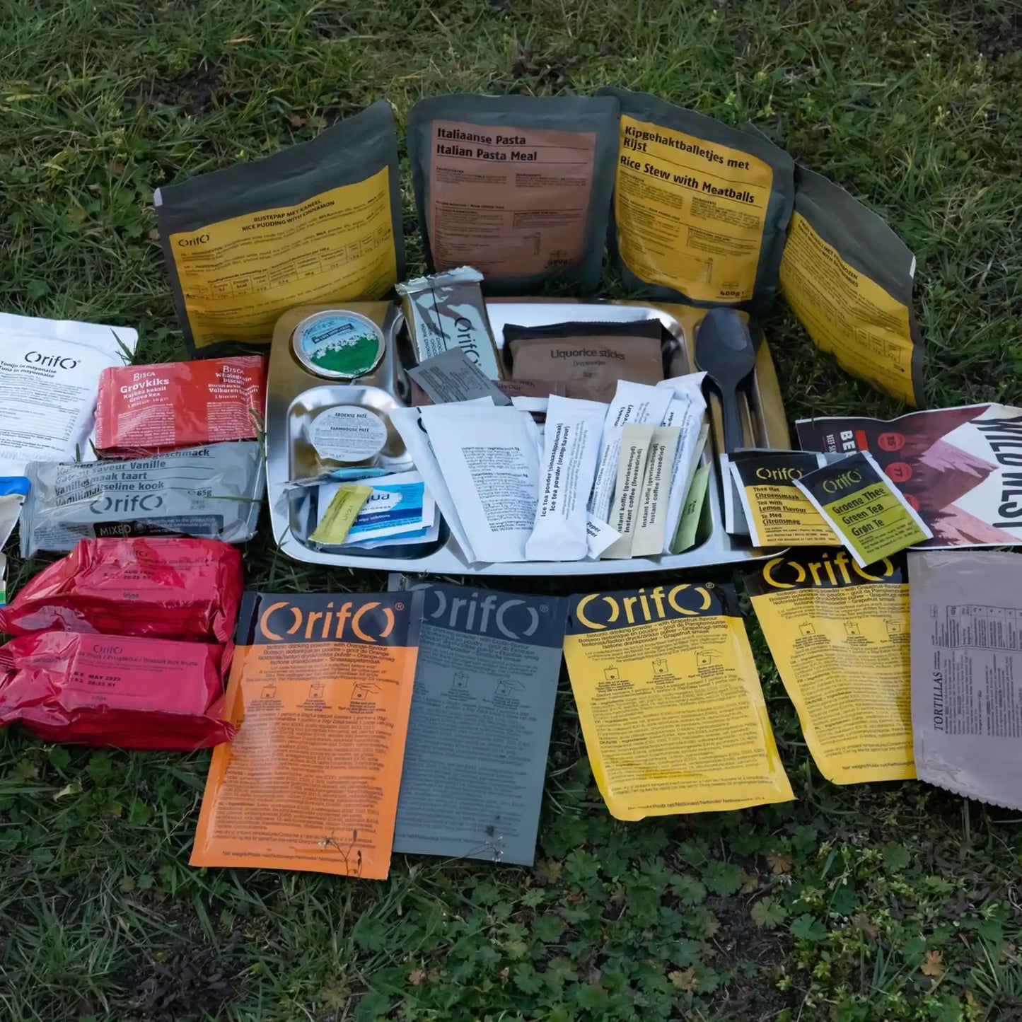 Despliegue de productos de una ración holandesa