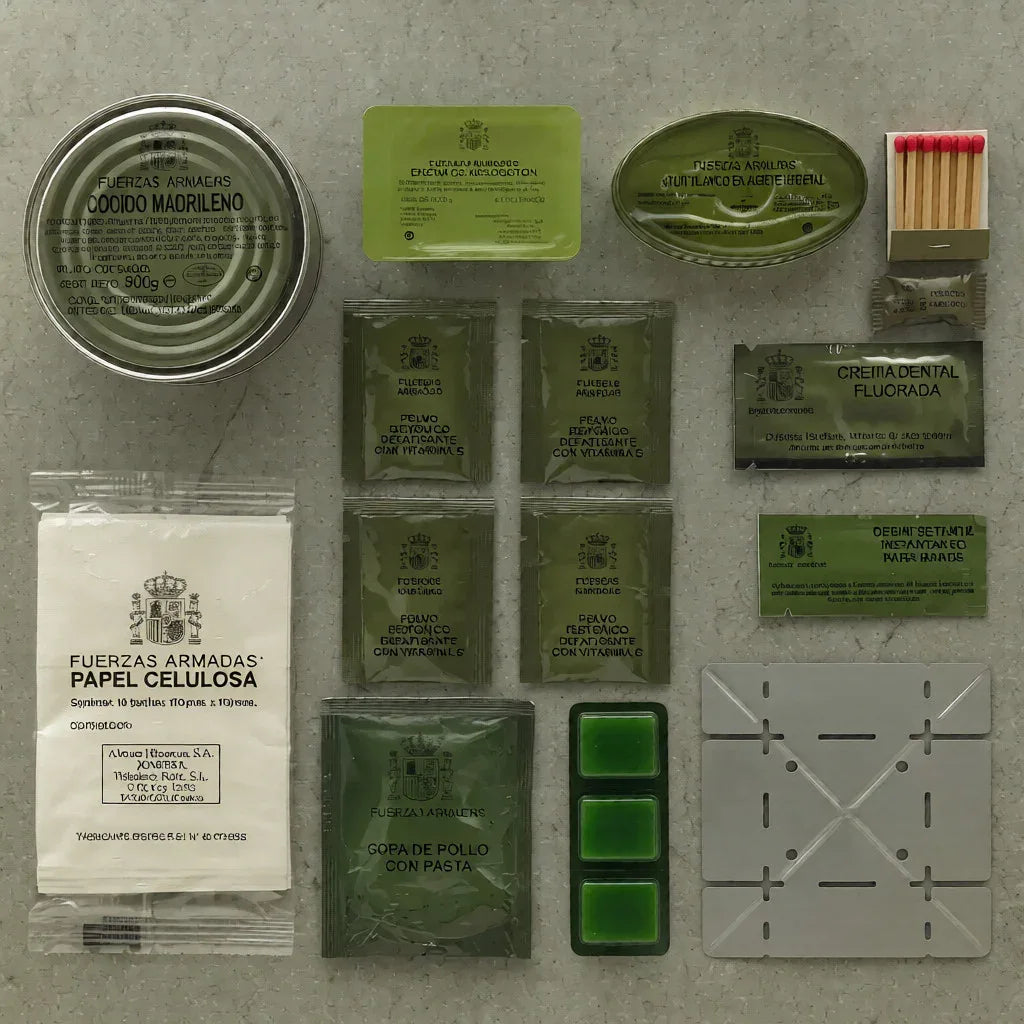 Ración militar MRE menú A comida 24h ejército supervivencia