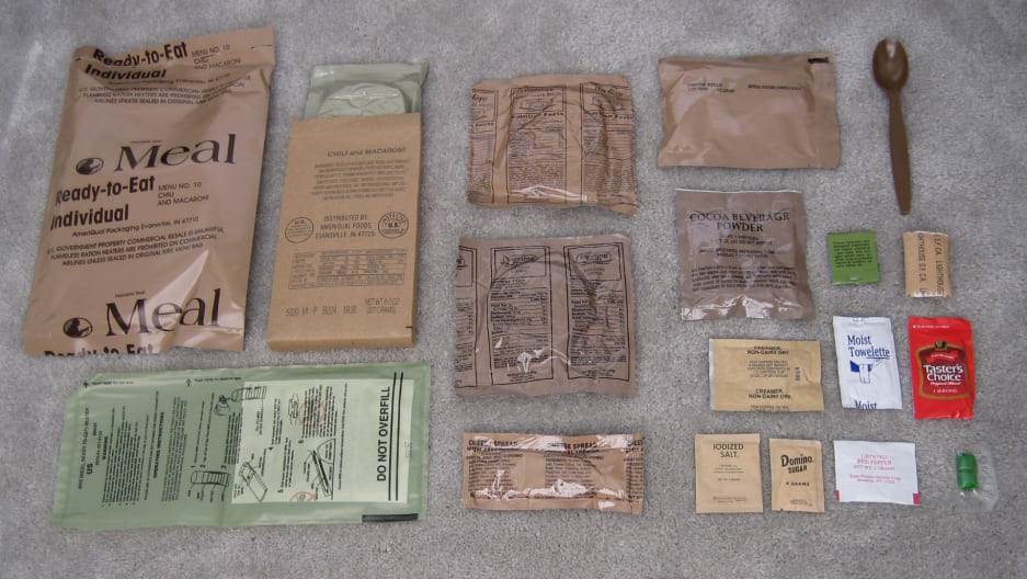 MRE USA Comida Militar Estados Unidos - RACIONES DE COMBATE MRE