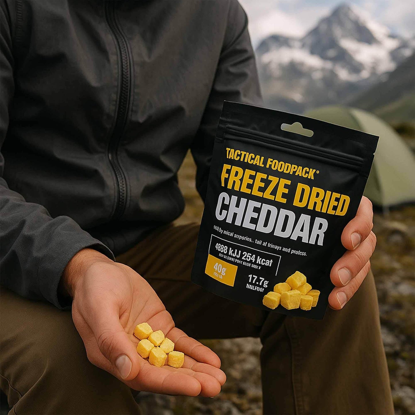 Snack liofilizado de queso Cheddar – Tactical Foodpack - RACIONES DE COMBATE MRE