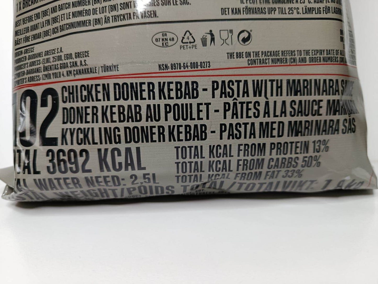 Ración Militar Dardanel 24H-Grecia - RACIONES DE COMBATE MRE