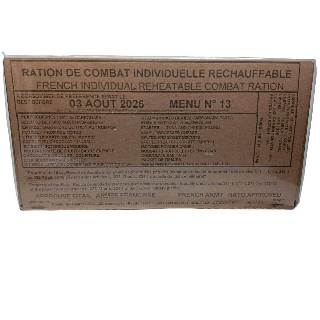 Ración Militar Francesa/Mre Francia - RACIONES DE COMBATE MRE