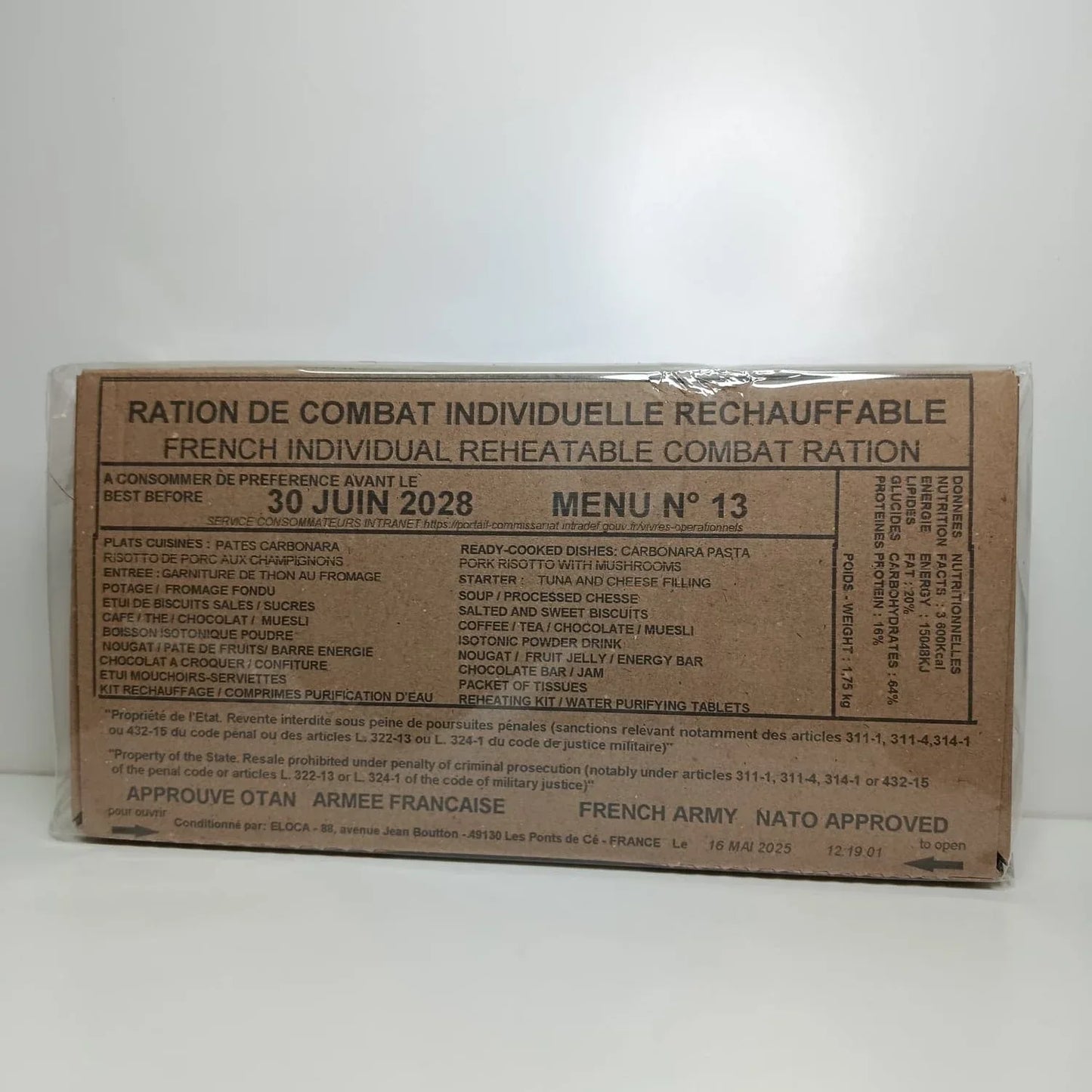 Ración Militar Francesa/Mre Francia - RACIONES DE COMBATE MRE