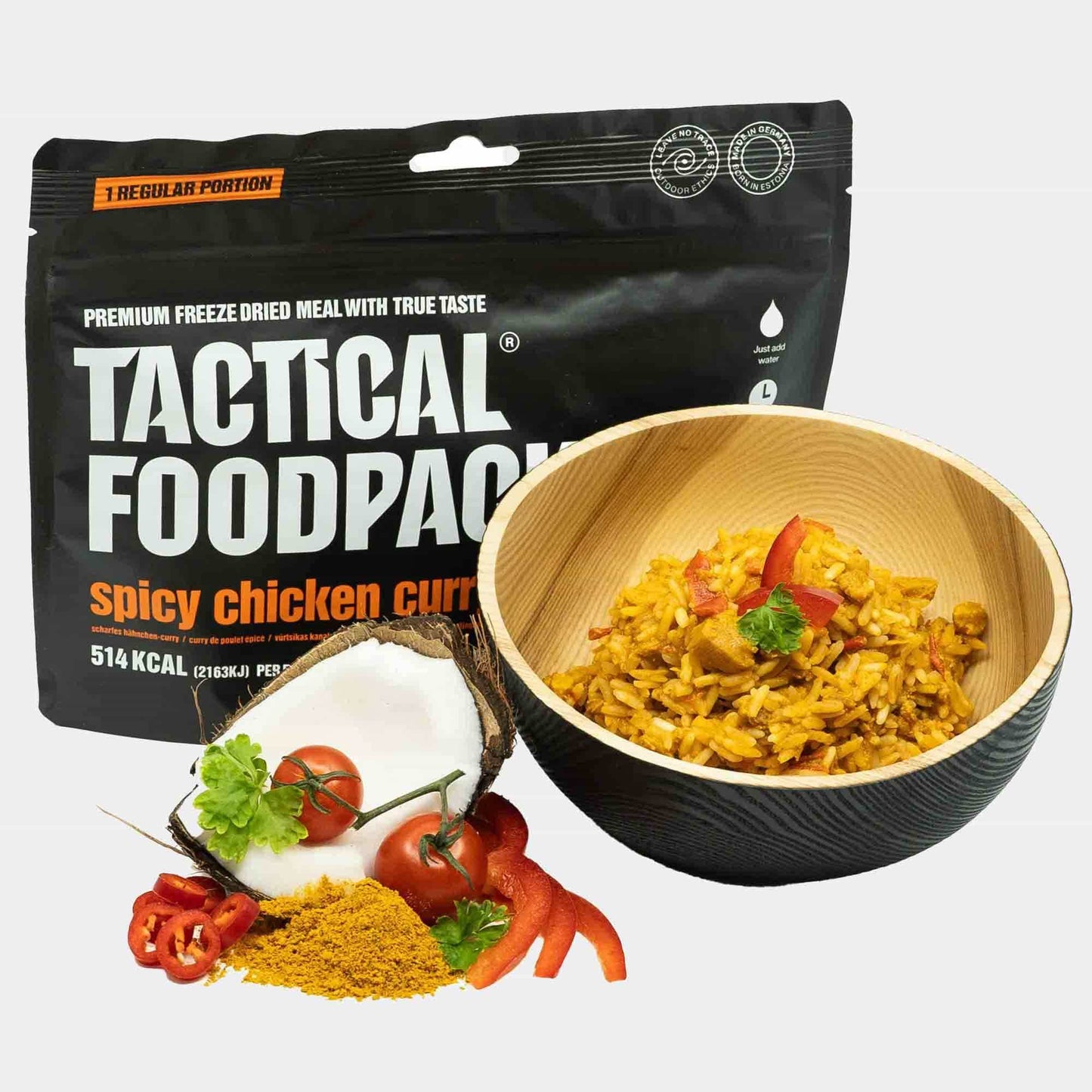 Pollo al curry picante con arroz - RACIONES DE COMBATE MRE