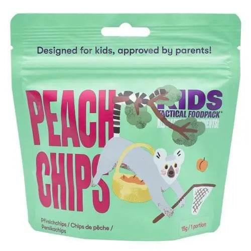 🍑 Snack Infantil Tactical Foodpack Kids – Chips de Melocotón Liofilizado (Vegano) - RACIONES DE COMBATE MRE