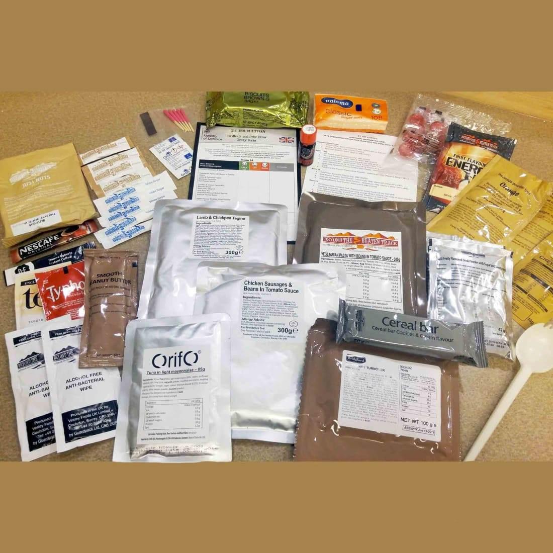 British Army 24 Hour Ration Pack - RACIONES DE COMBATE MRE
