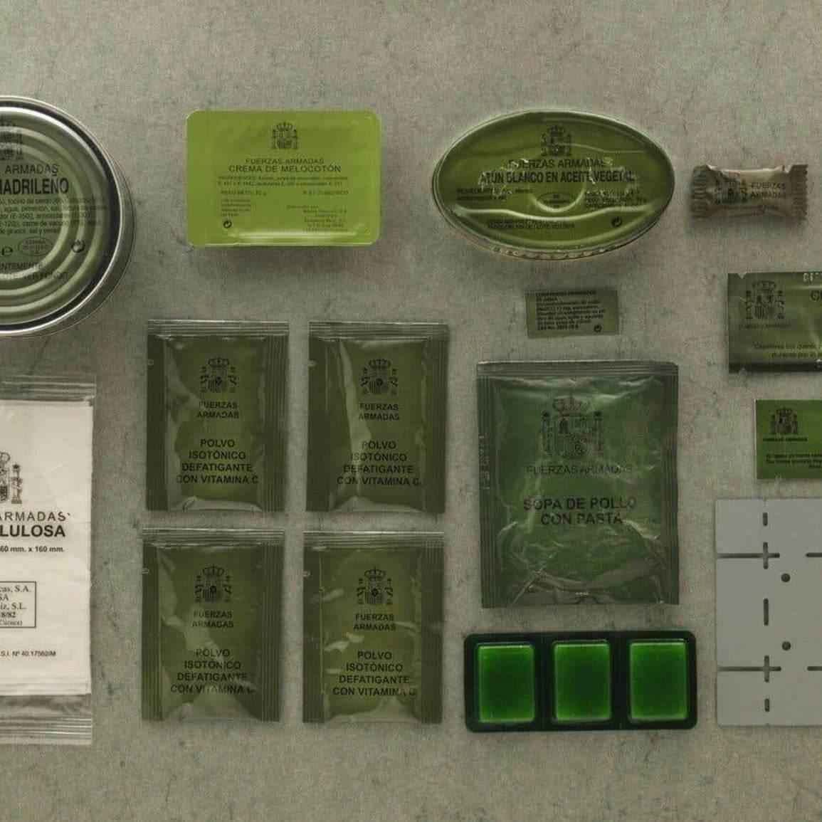 Ración militar desayuno MRE comida preparada emergencia supervivencia