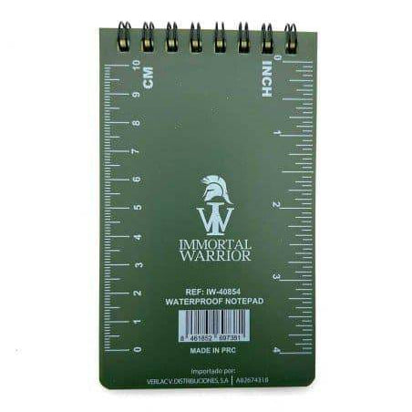 Libreta Waterproof 8X12CM Inmortal Verde - RACIONES DE COMBATE MRE