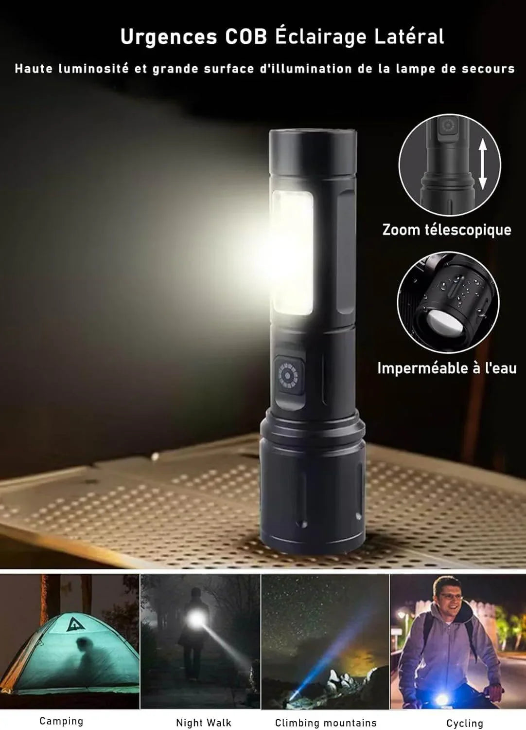 Mini linterna recargable 25000W - RACIONES DE COMBATE MRE