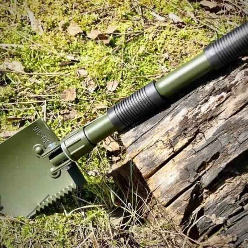 Mini pala y pico plegable con funda MIL-TEC