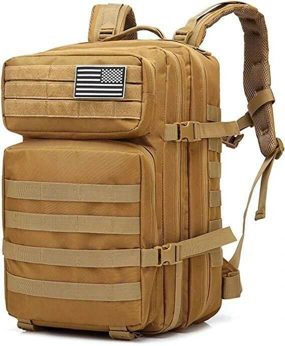 Mochila militar kaki resistente impermeable trekking montaña