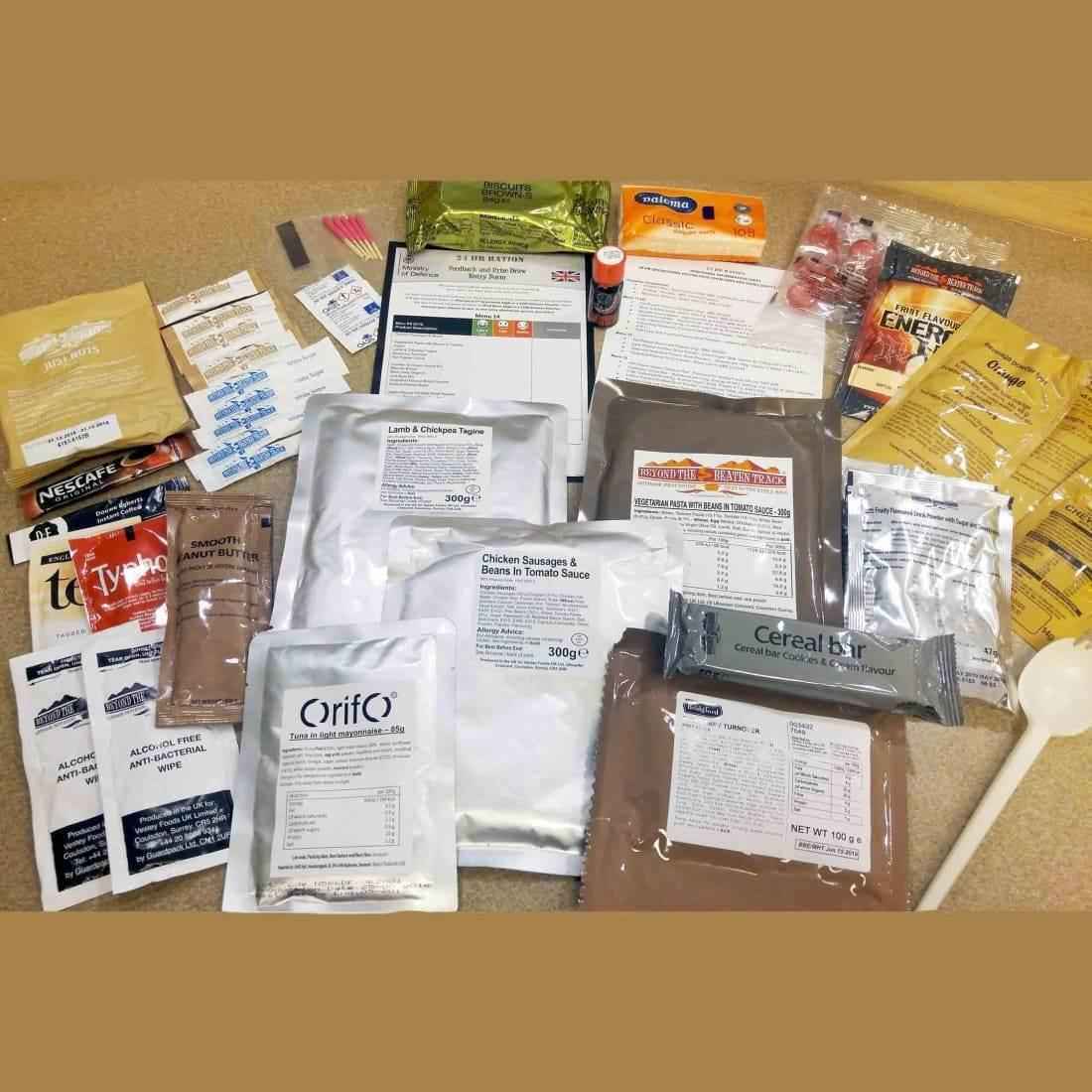 interior British Army 24 Hour Ration Pack 2
