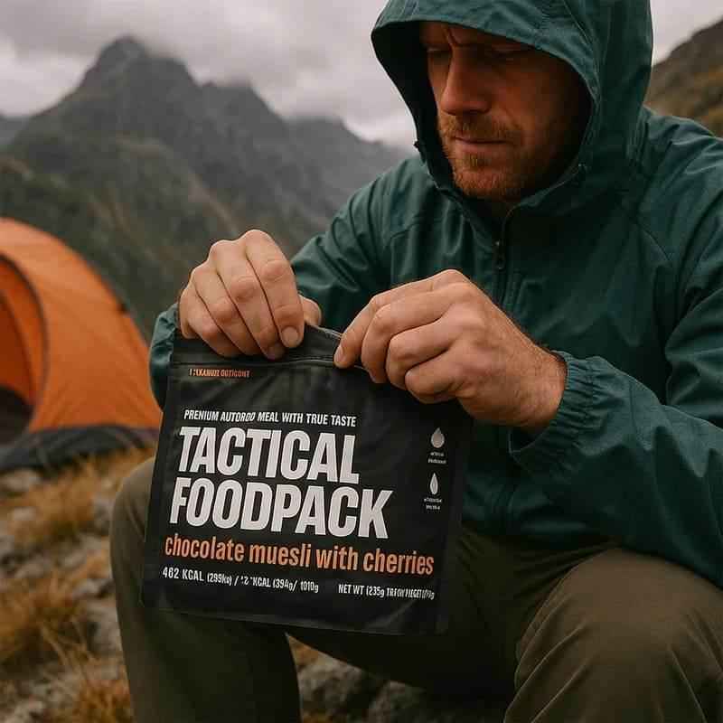 Muesli con Chocolate y Cerezas – Tactical Foodpack