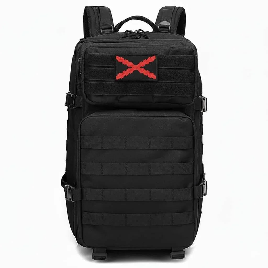 Parche Cruz Borgoña roja Tercios mochila velcro táctico