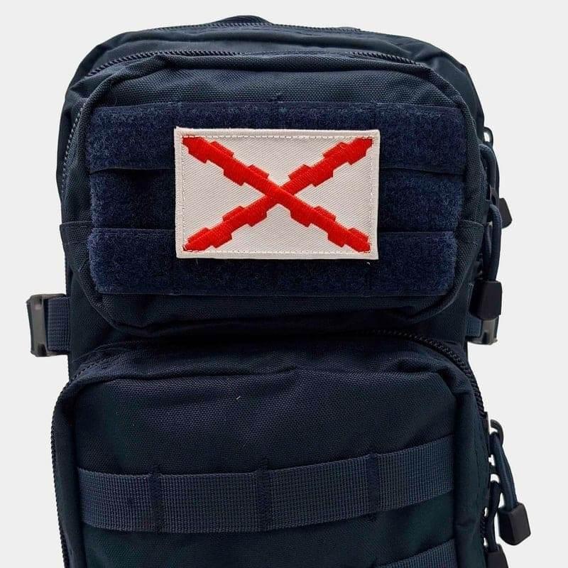 Parche Cruz Borgoña Tercios español velcro táctico militar