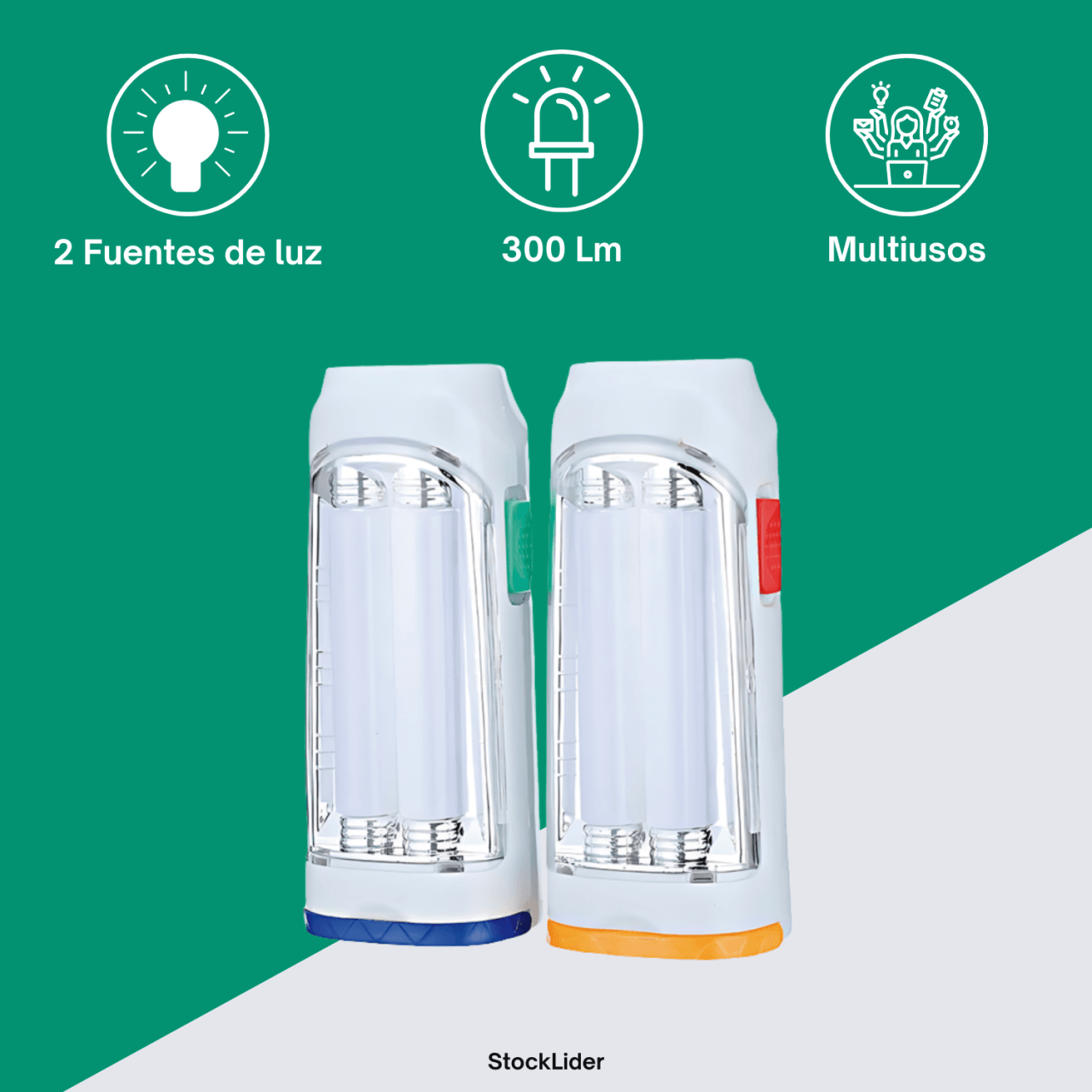 Linterna LED doble 5W 300Lm - RACIONES DE COMBATE MRE