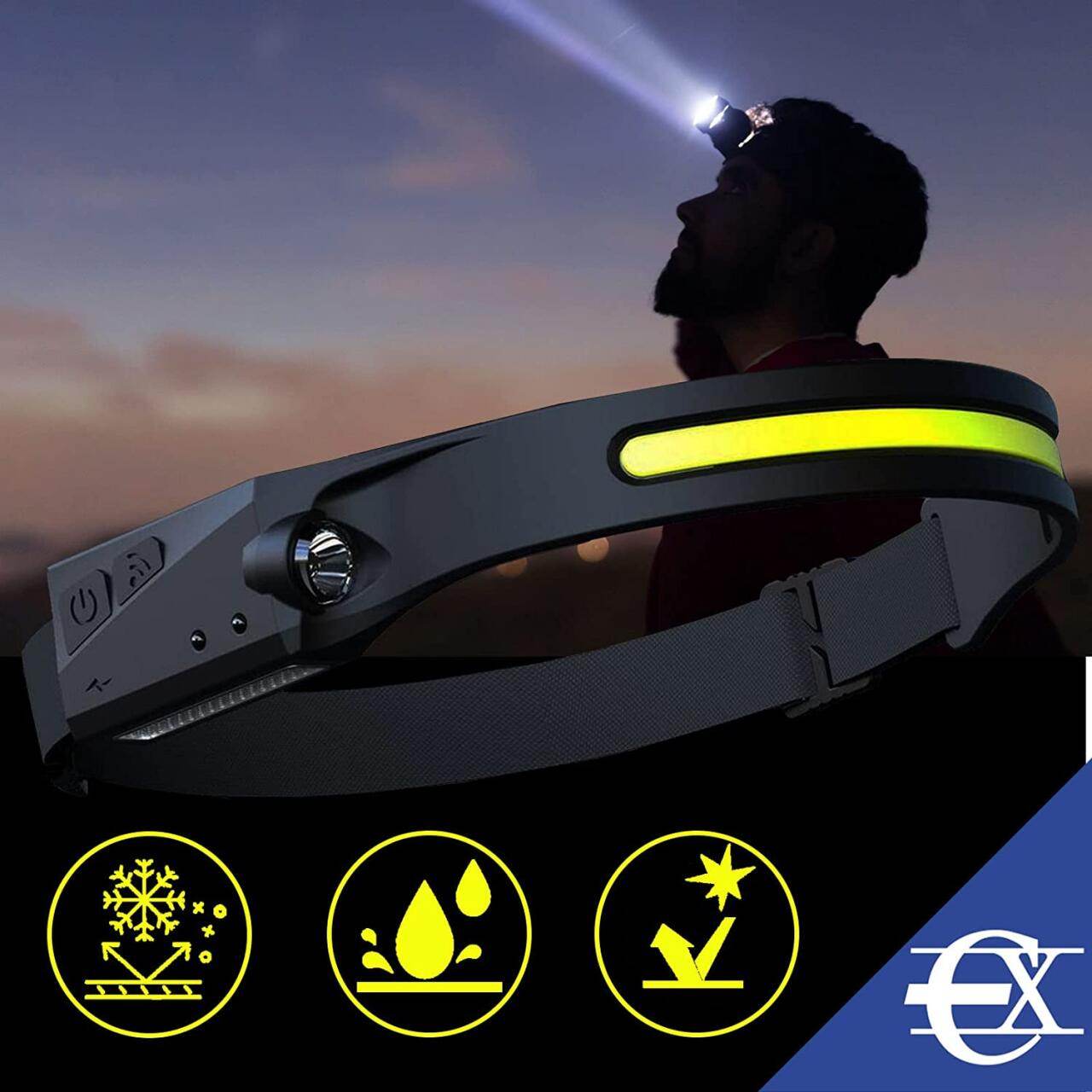 LINTERNA CABEZA SENSOR CON LUZ EMERGENCIA - RACIONES DE COMBATE MRE