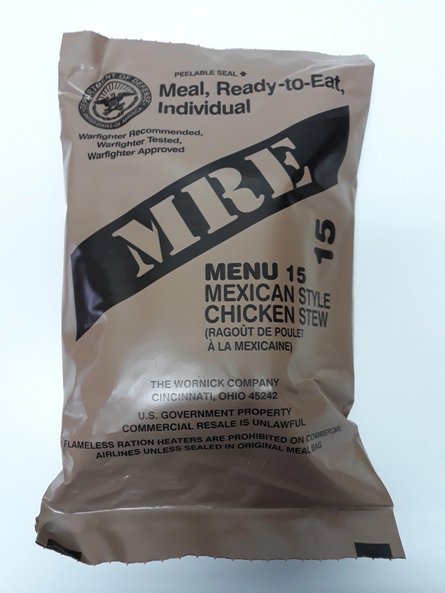 MRE USA Comida Militar Estados Unidos - RACIONES DE COMBATE/MRE