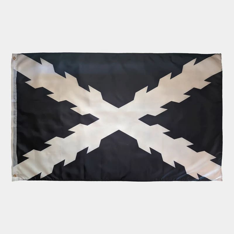 Bandera De La Cruz De Borgoña En Color Negro