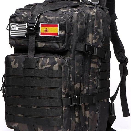 Mochila Tactica Negro Camuflaje - RACIONES DE COMBATE MRE