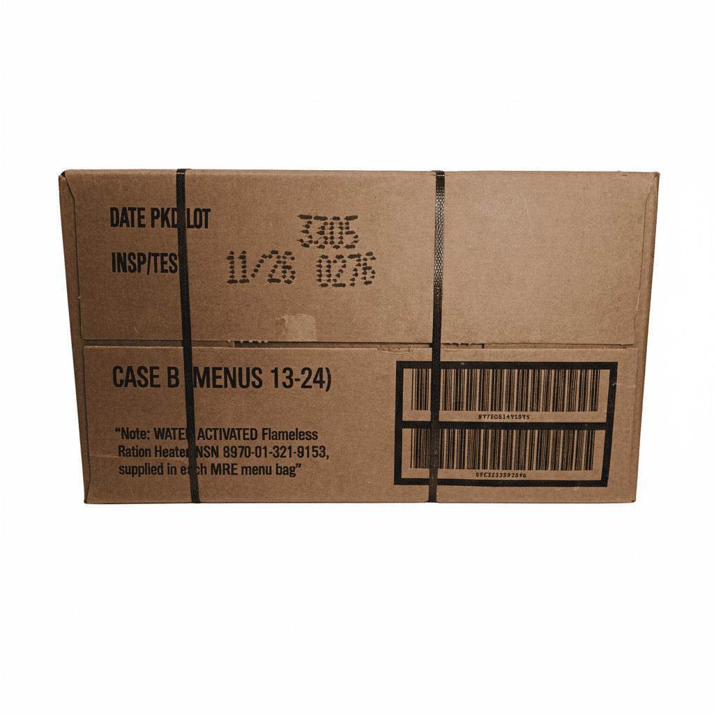 Cajas MRE Tipo A y B de EE. UU - RACIONES DE COMBATE MRE