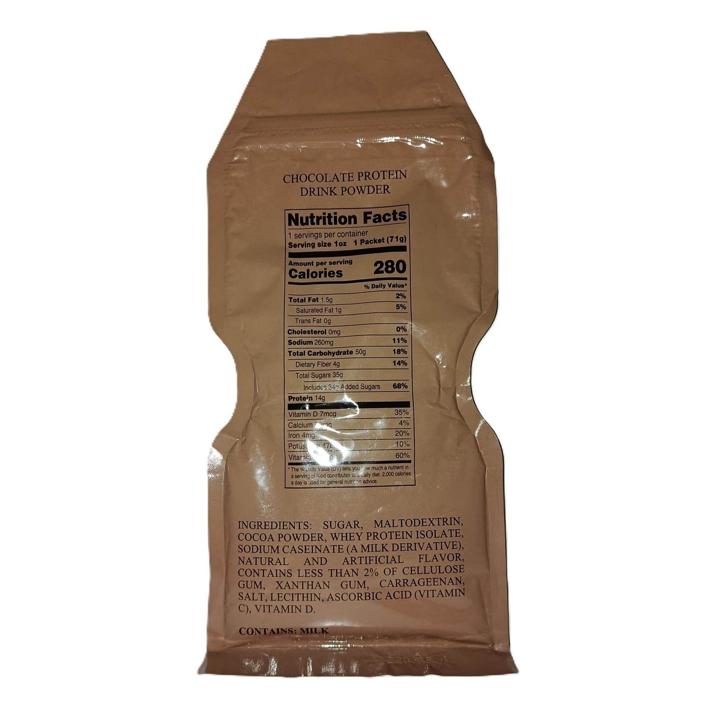 MRE Chocolate Protein Drink Powder - RACIONES DE COMBATE MRE