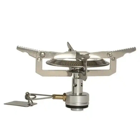 Hornillo de gas Camping Spider de Mil-Tec con soporte plegable de acero inoxidable.