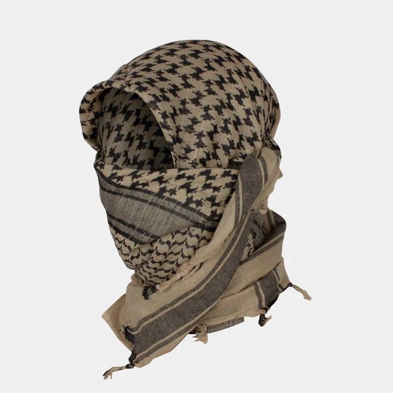 Pañuelo Shemagh Khaki-Negro 