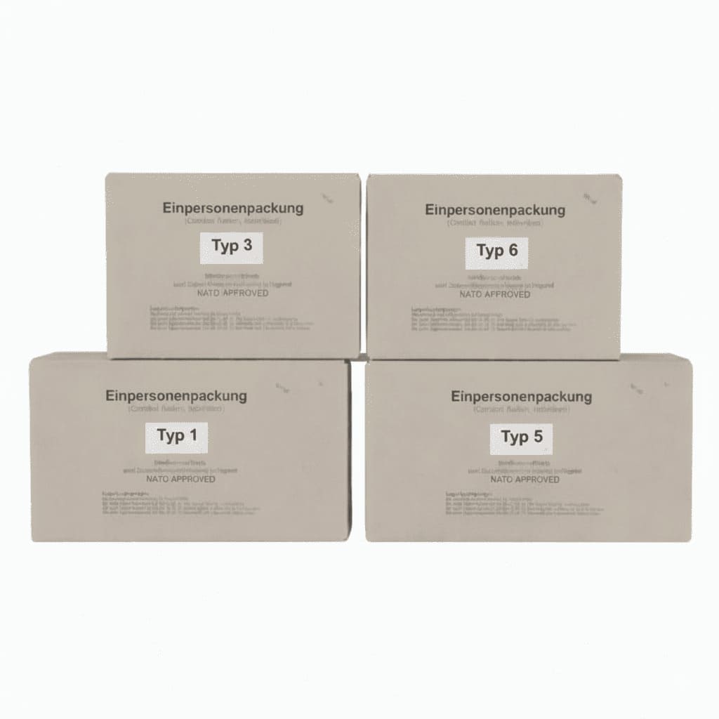 Oferta Exclusiva: Lote Completo De Raciones Militares Alemanas Epa (4 Menús Diferentes)