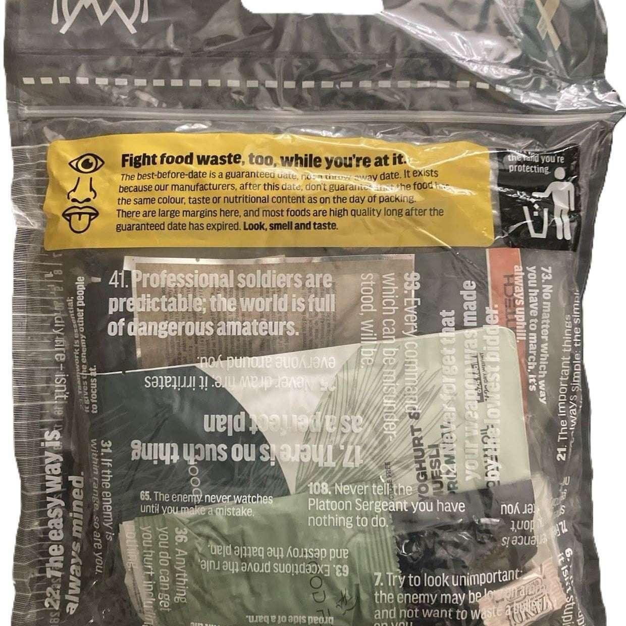 MRE de 24 horas de las Fuerzas Armadas Suecas - RACIONES DE COMBATE MRE