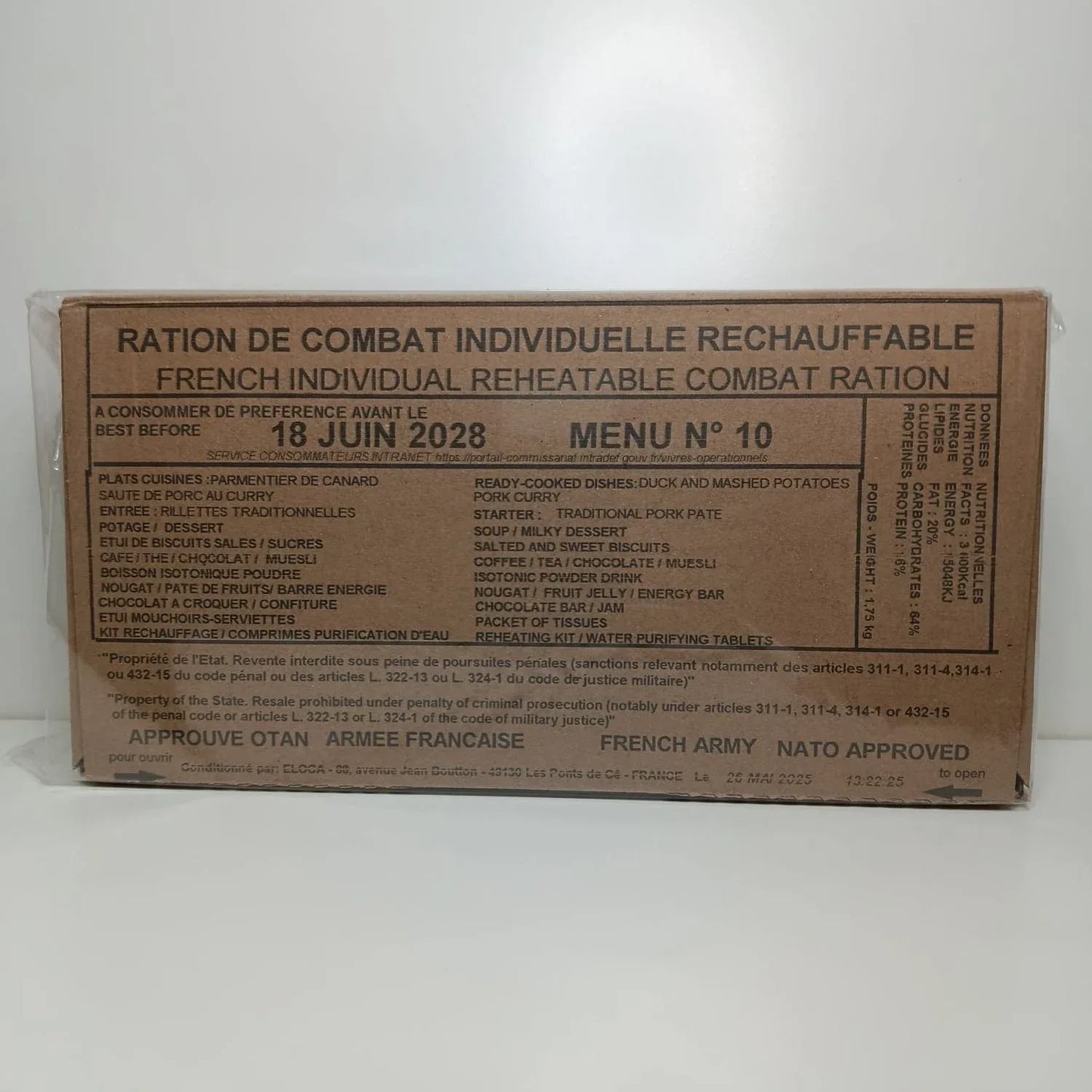 Ración Militar Francesa/Mre Francia - RACIONES DE COMBATE MRE