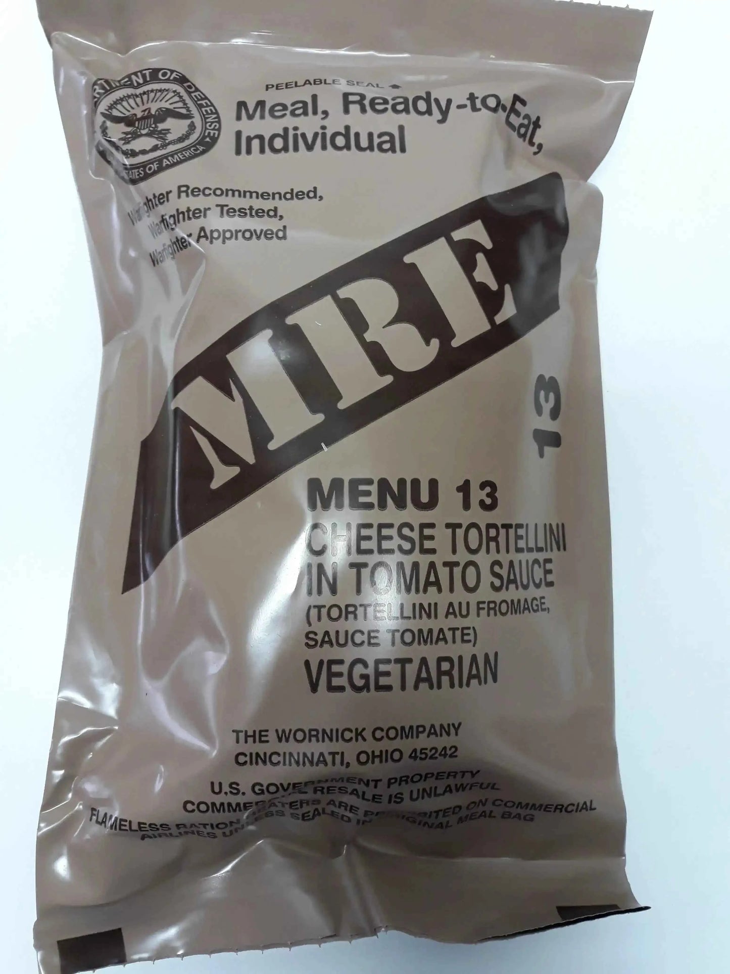 Ración militar MRE Menu 13
