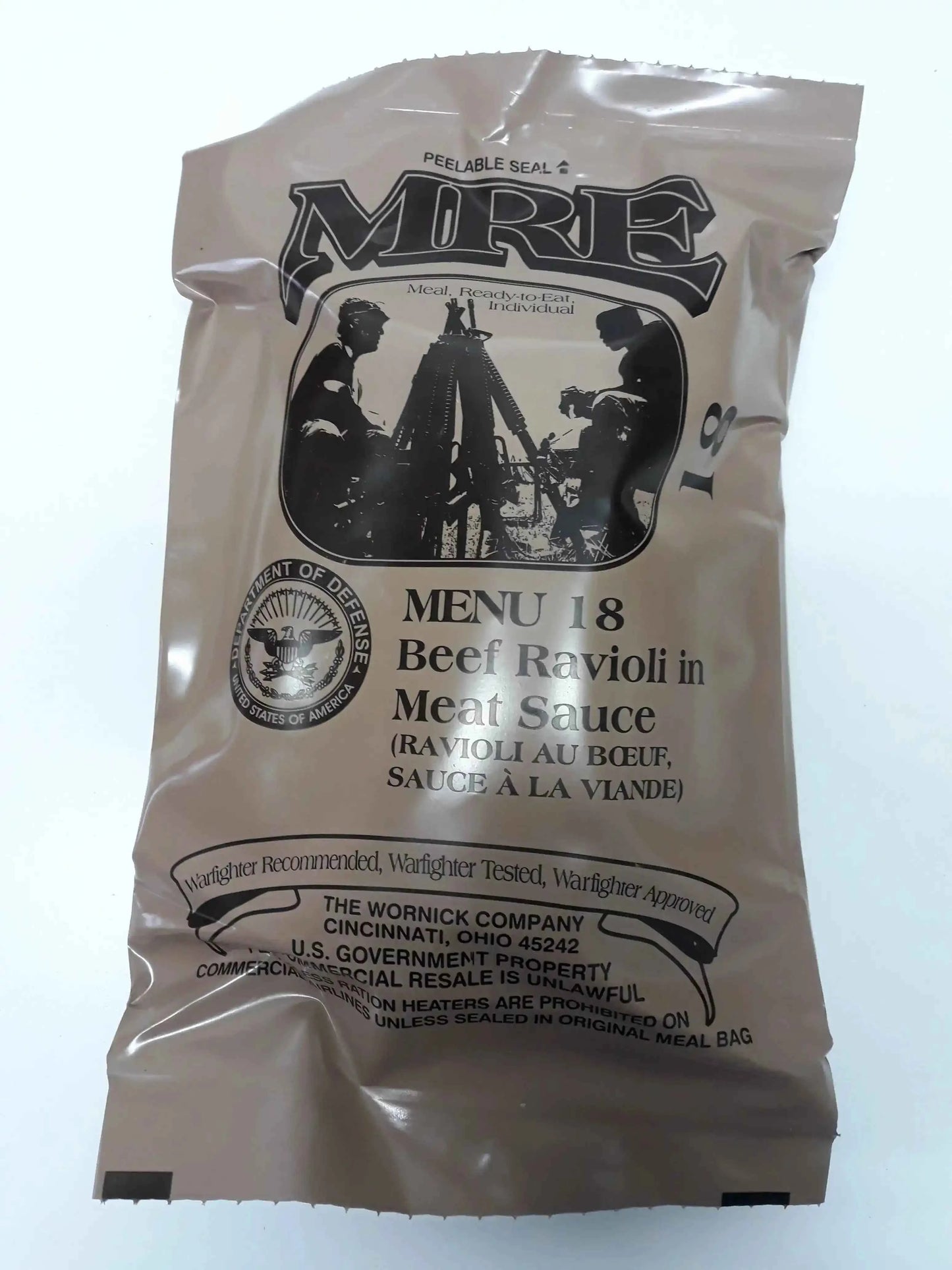 Ración militar MRE Menu 18