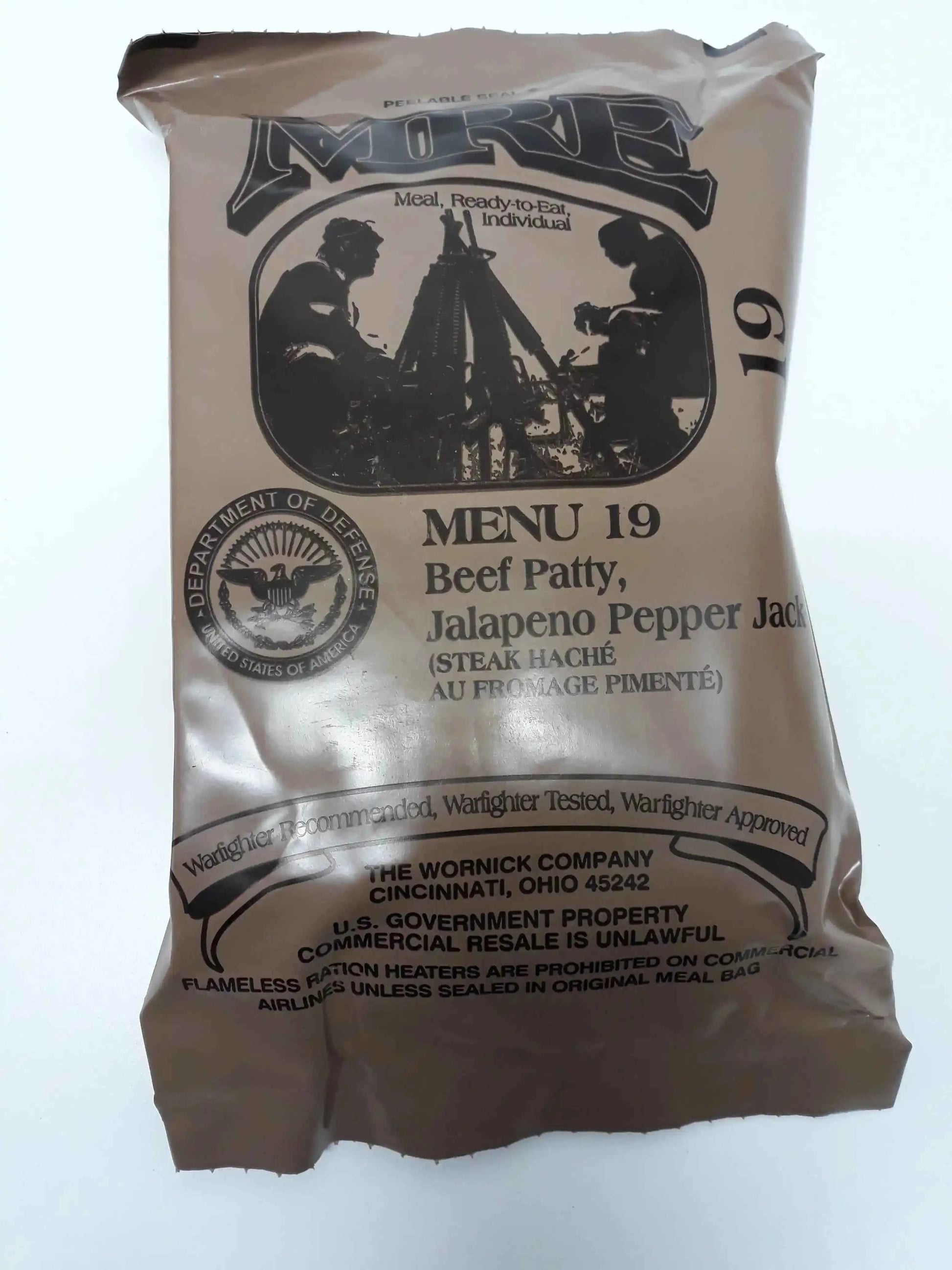 Ración militar MRE Menu 19