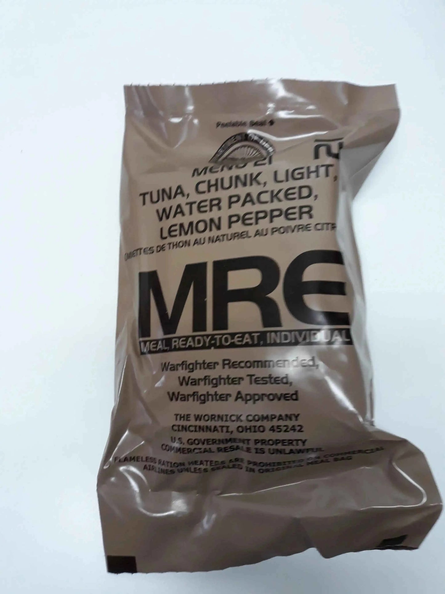 Ración militar MRE Menu 21