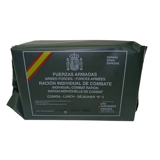 Ración militar MRE menú B española completa combate