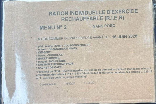 Ración Militar Francesa R.I.E.R - RACIONES DE COMBATE MRE