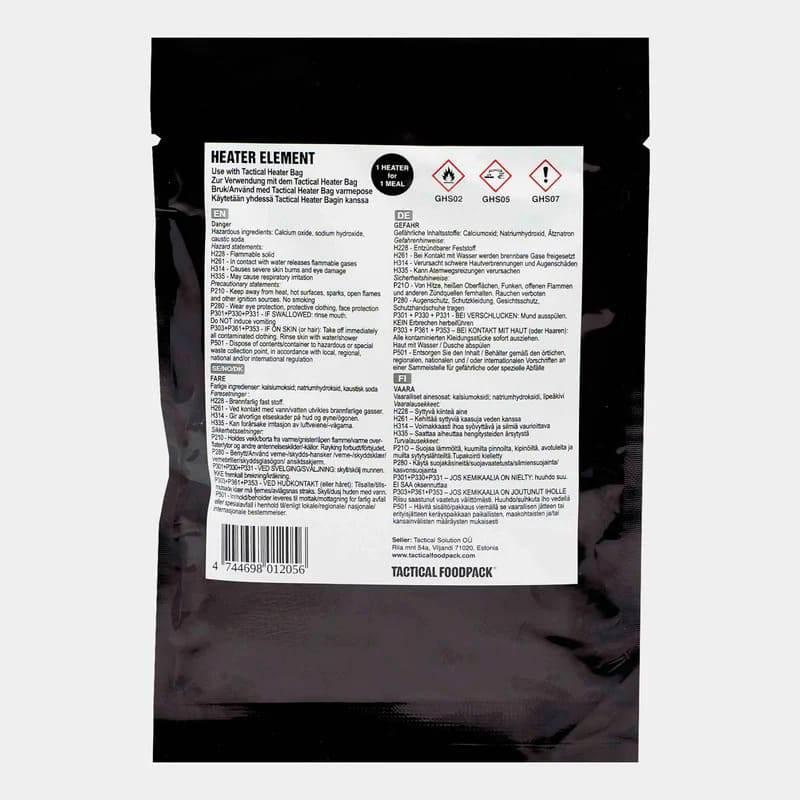 Activador bolsa calentadora Tactical Foodpack camping outdoor