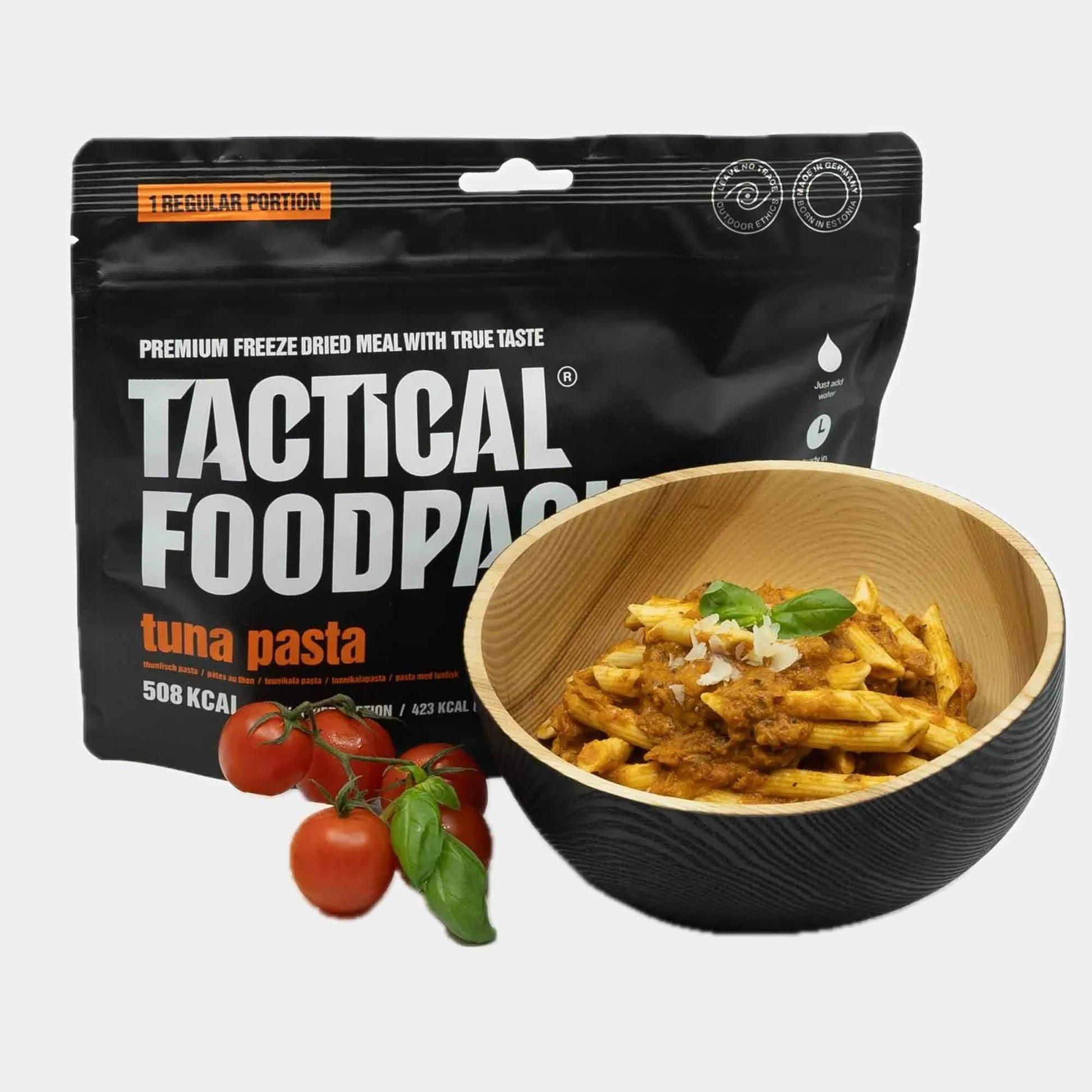 Comida liofilizada atún pasta Tactical Foodpack outdoor trekking