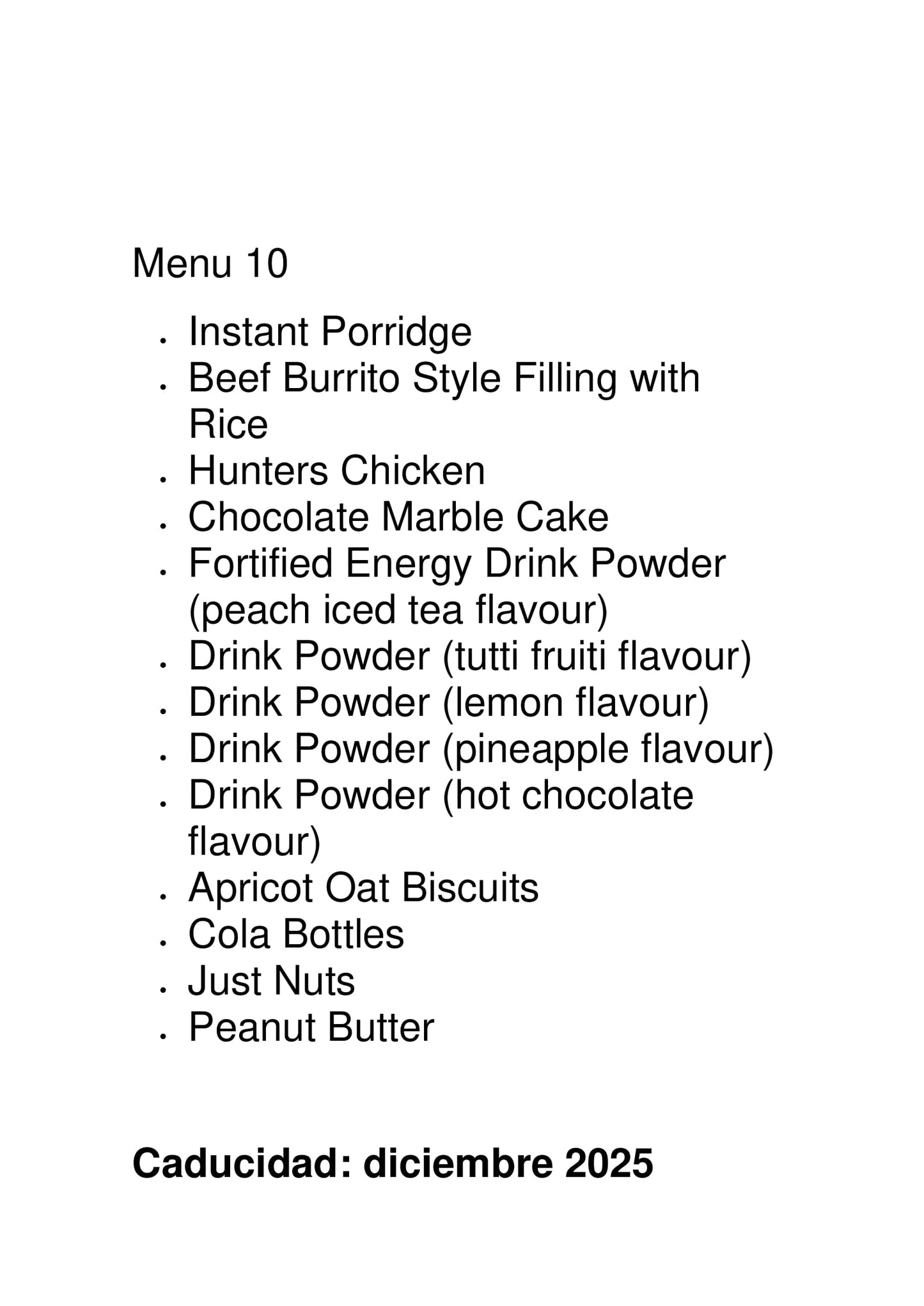 Nuevo menu 10V